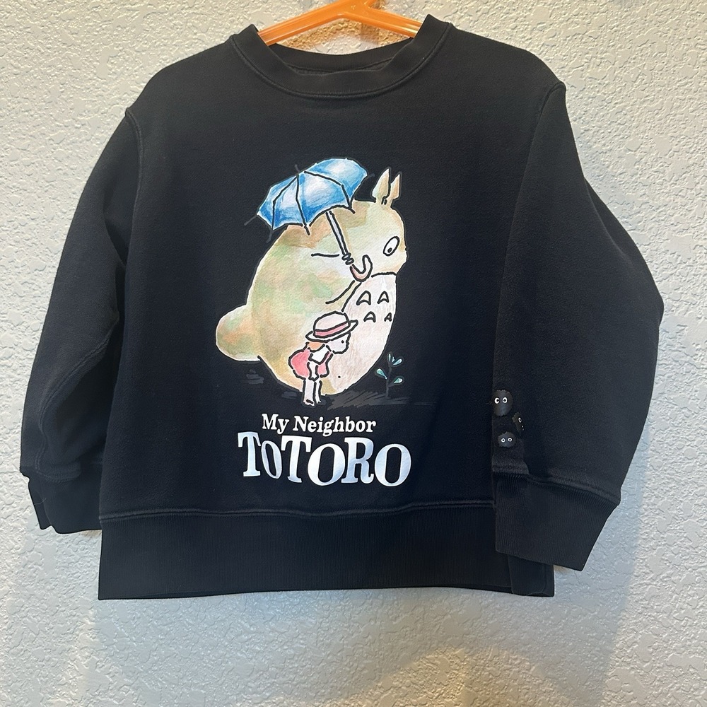 UNIQLO x Studio Ghibli My Neighbor Totoro Gray Sweatshirt Kids 5-6 Limited UT